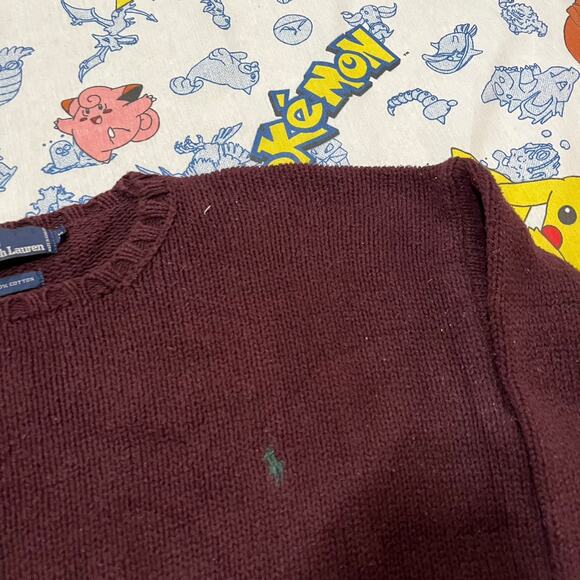 Vintage 90s Polo Ralph Lauren Purple Sweater - Picture 3 of 4